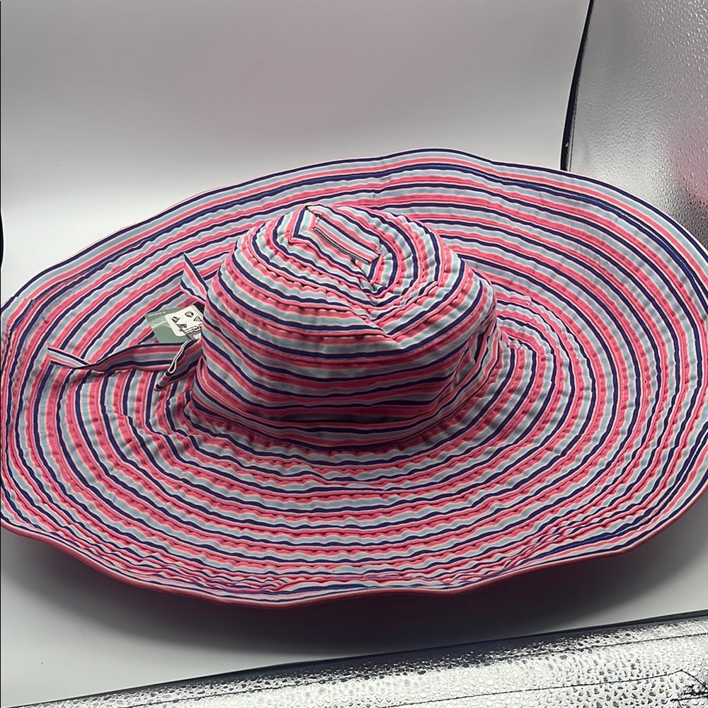 San Diego hat, company Striped Wide Brim Sun Hat